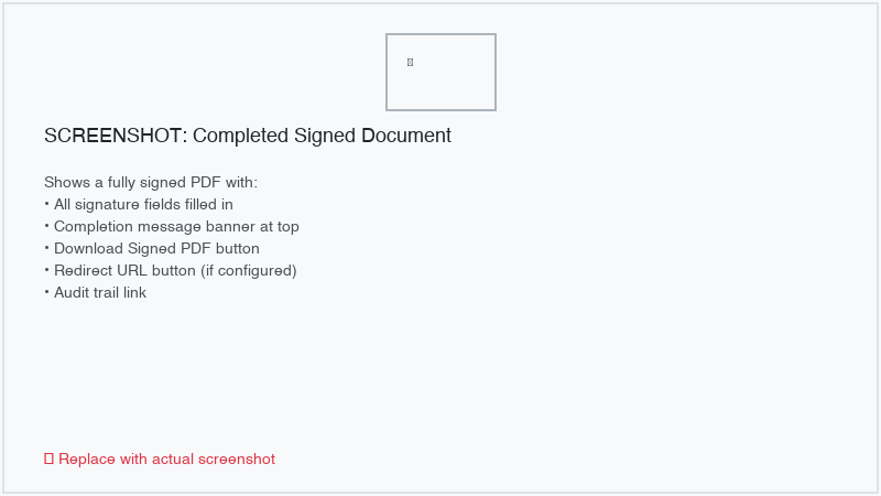 Completed signed document