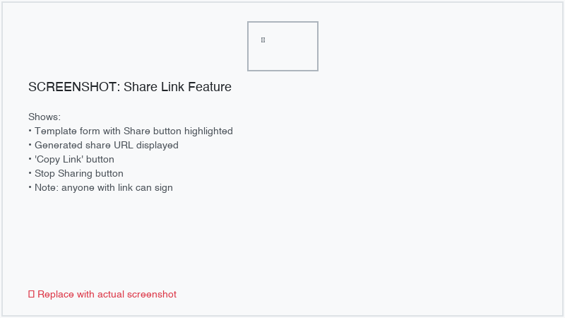 Generate a share link for anonymous signing