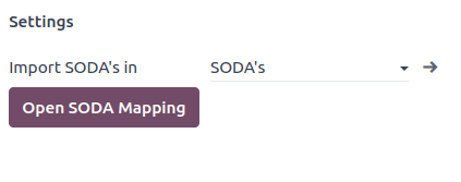 SODA napló konfigurálása.
