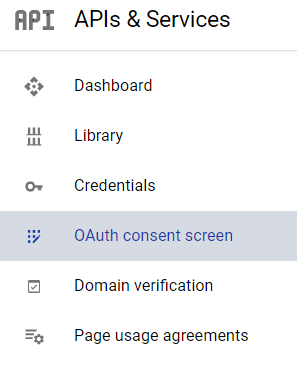 Google OAuth hozzájárulás kiválasztási menü.