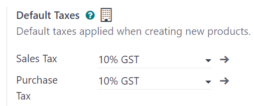 Alapértelmezett GST-kulcsok