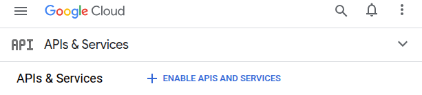 Engedélyezze az API-kat és szolgáltatásokat az API Projekten.