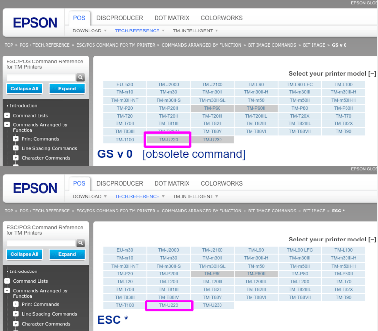 Az Epson webhelyéről származó Epson kompatibilitási értékelés.