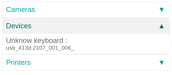 A lábkapcsoló felismerve az IoT dobozon.