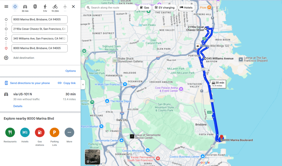 Google Térkép útvonal megjelenítése.