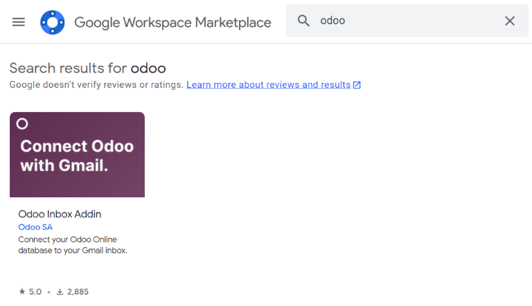 Az Odoo Inbox Addin a Google Workspace Marketplace-en.