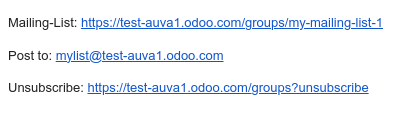 URL-ek egy csoport e-mail láblécében.