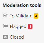 Fórum oldalsáv moderációs eszközök