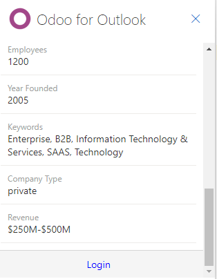 Bejelentkezés az Odoo adatbázisba