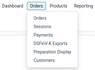 DSFinV-K exportálás menü