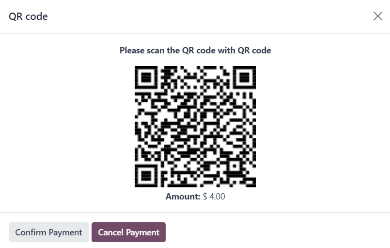 QR-kód fizetési példa