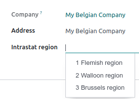 Az Intrastat régió hozzáadása egy raktárhoz